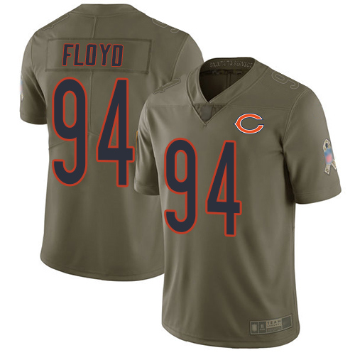 Chicago Bears Limited Olive Men Leonard Floyd Jersey NFL Football #94 2017 Salute to Service->youth nfl jersey->Youth Jersey
